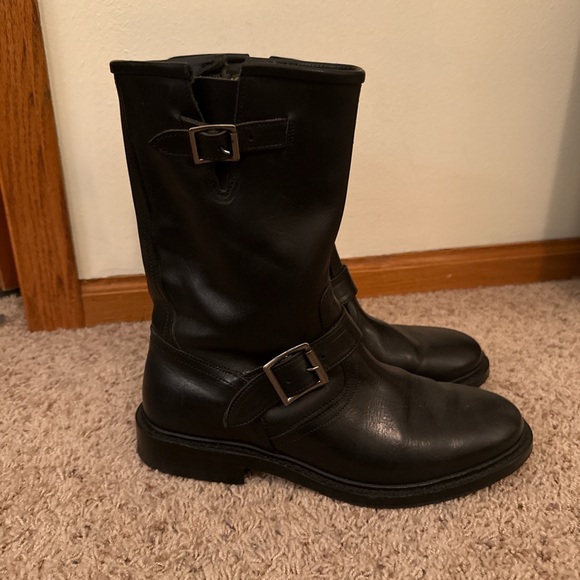 Allen Edmonds Black Leather Buckle Boots